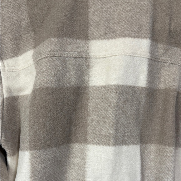 Abercrombie & Fitch Cream and Brown Checkered shirt jacket - Picture 6 of 15